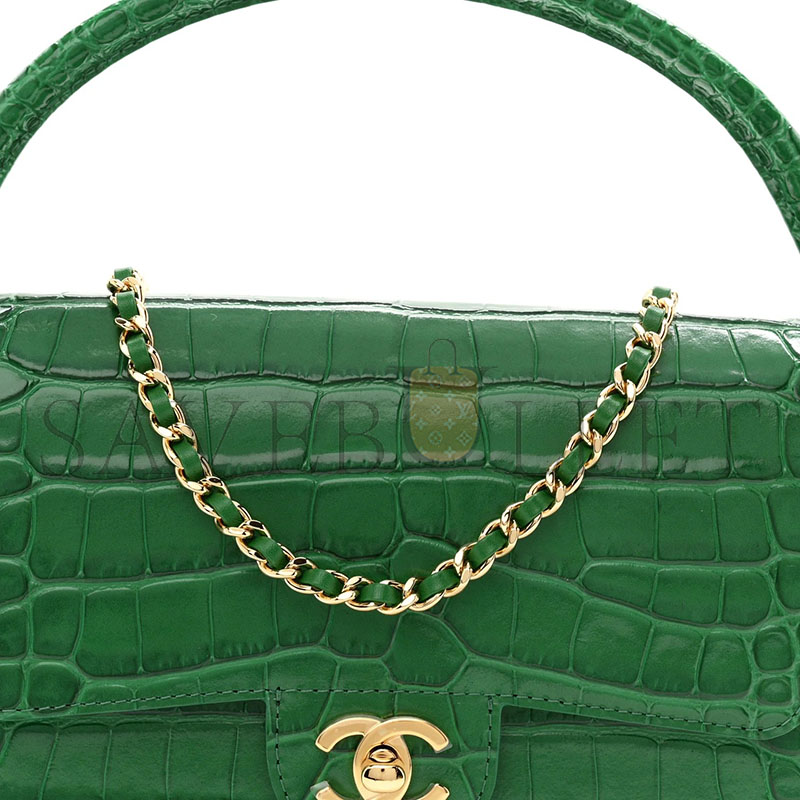 Ch**el MASTER MINI FLAP BAG WITH TOP HANDLE AS6424 (20*16*5cm)